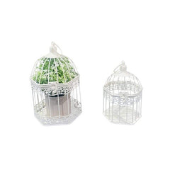 Set/2 Nested Bordeaux Decorative Birdcages/Plant Holders 14x25/11x20cm