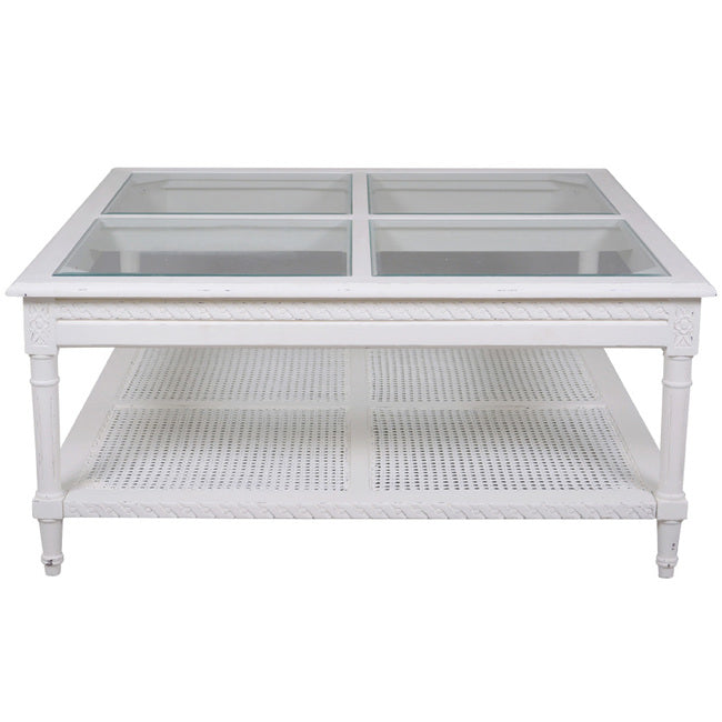 Polo Square Coffee Table White Flat Packed