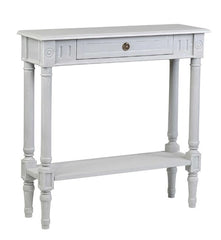 Norfolk Console Grey With 1 Dr & Shelf (Flatpacked). Painted In Light Grey Is Perfectly Sized For Any Entryway, Offering A Stylish And Functional Solu