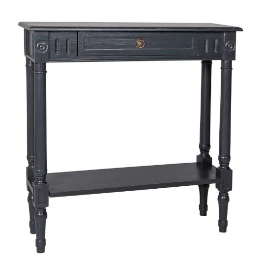 Norfolk Console Black With 1 Dr & Shelf (Flatpacked)