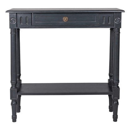 Norfolk Console Black With 1 Dr & Shelf (Flatpacked)