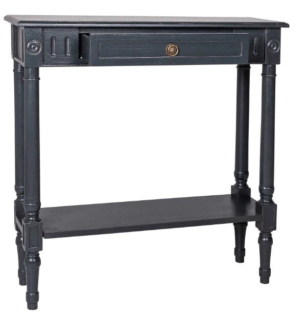 Norfolk Console Black With 1 Dr & Shelf (Flatpacked)