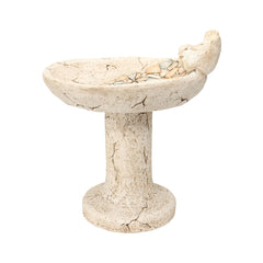 Stony Birdbath on Pillar 42x38x45cm