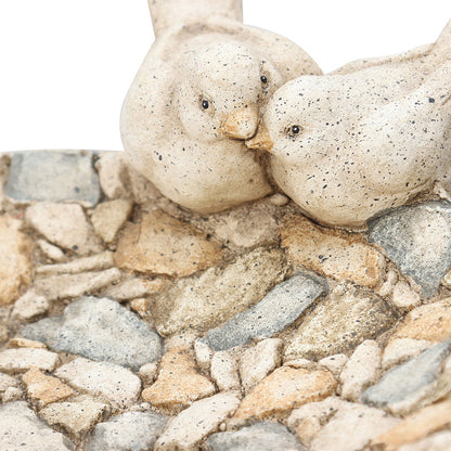 Stony Birdbath on Pillar 42x38x45cm