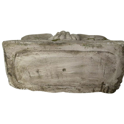 Aged Rectangular Planter w/Angel 37x19.5x18cm
