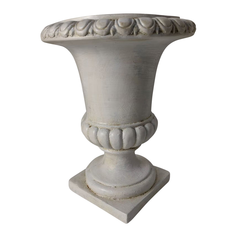 Elaborate Off-White Distressed Roman Planter 24x24x30.5cm