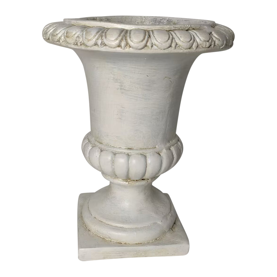 Elaborate Off-White Distressed Roman Planter 24x24x30.5cm