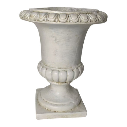 Elaborate Off-White Distressed Roman Planter 24x24x30.5cm
