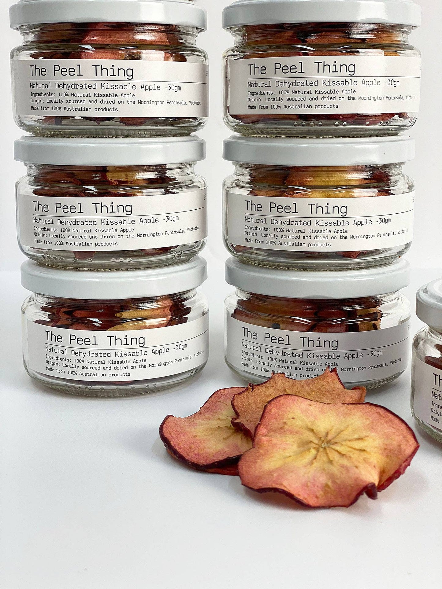 Gift Size - Natural Dehydrated Kissable Apple - 30gm Jar