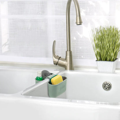 Double Faucet Caddy Sage 14x13x16cm