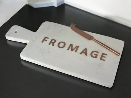 54A - Rectangle Marble Fromage/Cheese  Board 40X18 W/Knife