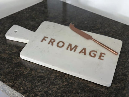 54A - Rectangle Marble Fromage/Cheese  Board 40X18 W/Knife