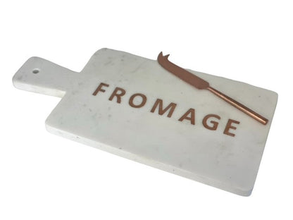 54A - Rectangle Marble Fromage/Cheese  Board 40X18 W/Knife