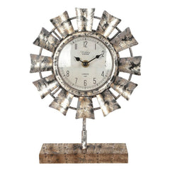 Windmill Table Clock on Base 20.5x8x28cm