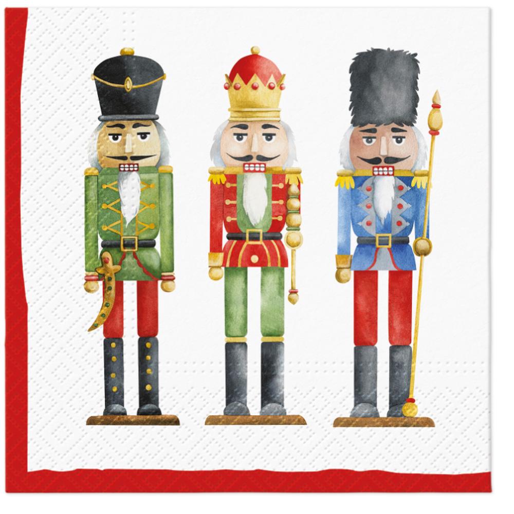 Lunch Napkin (Nutcrackers Soldiers), Pack of 20 - 33x33cm