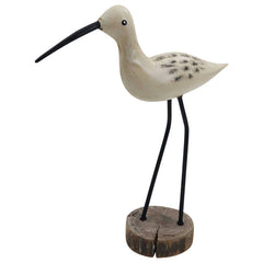 White Bird w/ wooden Base Ornament