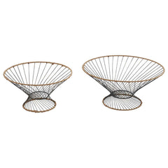 Set/2 Nested Tropea Round Footed Bowls 36x36x18/30x30x16cm