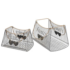 Set/2 Nested Tropea 'Family' Baskets 45x30x30-45/36x24x24-35cm