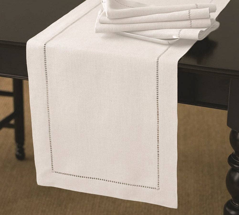 Elegant Hemstitch - Table Runners - 100% Cotton - 33x180cm
