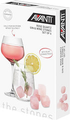 Rose Quartz Gin & Wine Stones, Set of 6