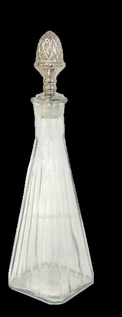 62A - Line Cut Decanter Acorn Stopper: 29Cm