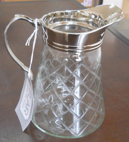 63A - Diamond Cut Gls Water Jug 19Cm 925Ml