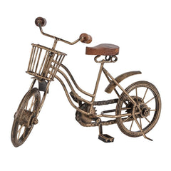 Vintage Bicycle w/Basket-Antique Gold