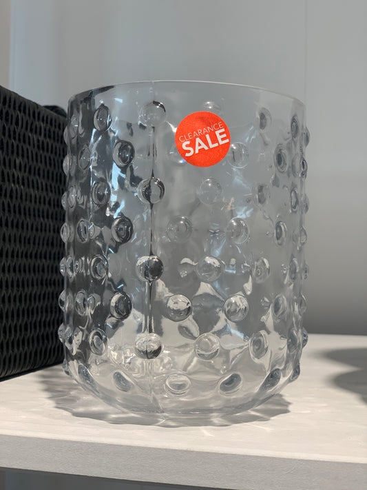 Clear Glass Vase - Dotty 15x12