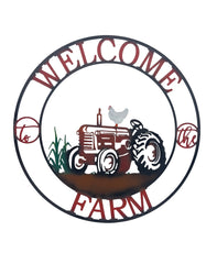 Laser-cut tractor Welcome Wall Art 60x0.64x60cm