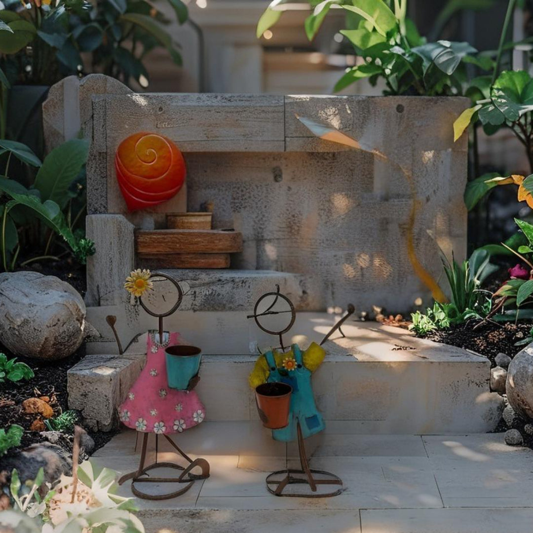 Set/ Asst Colourful Playing Kids Planters 65x25x58-104/35x17x98cm