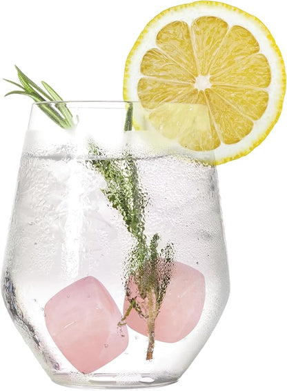 Rose Quartz Gin & Wine Stones, Set of 6