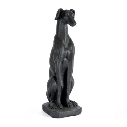 Majestic Sitting Greyhound Statue 35x26x82cm