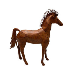 Metal Rust Horse Statue 57x14.5x59cm