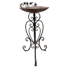 Leafy Birdbath/Feeder w/Embellished Legs 47x41x80cm