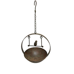 Hanging Birdfeeder w/Bird on Swing 23x19x48cm