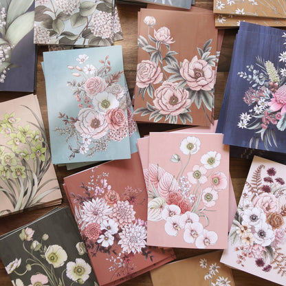 Florist Bouquet In Rust - Card