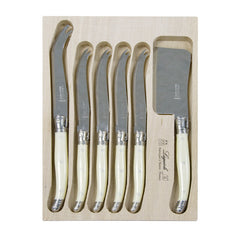 Andre Verdier Laguiole Debutant EBUTANT - Ivory - Cheese Knife Set 6 Piece