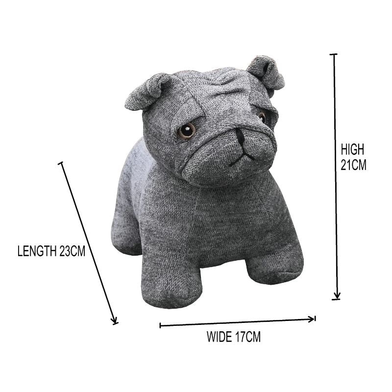 Grey French Bulldog Door Stopper