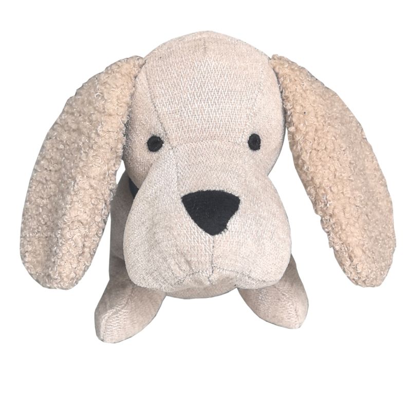 Beige Fabric Dachshund Door Stopper