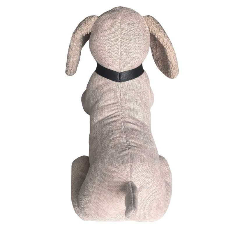 Beige Fabric Dachshund Door Stopper