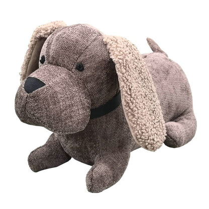 Brown Fabric Dachshund Door Stopper