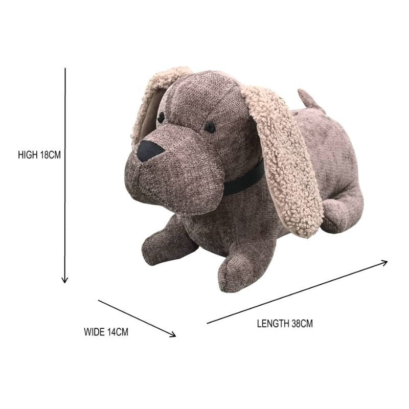 Brown Fabric Dachshund Door Stopper