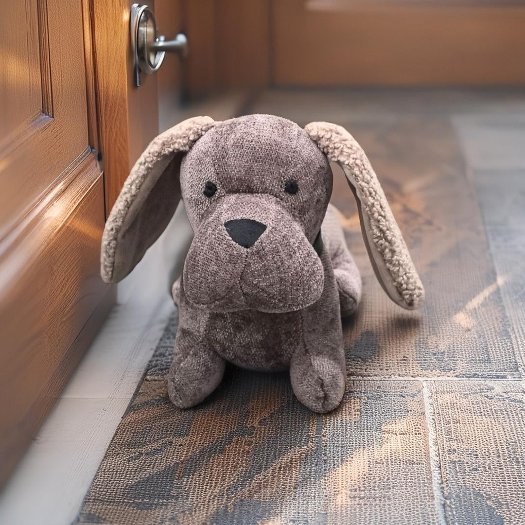 Brown Fabric Dachshund Door Stopper