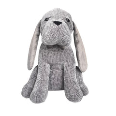 Grey Fabric Long-Eared Dog Door Stopper