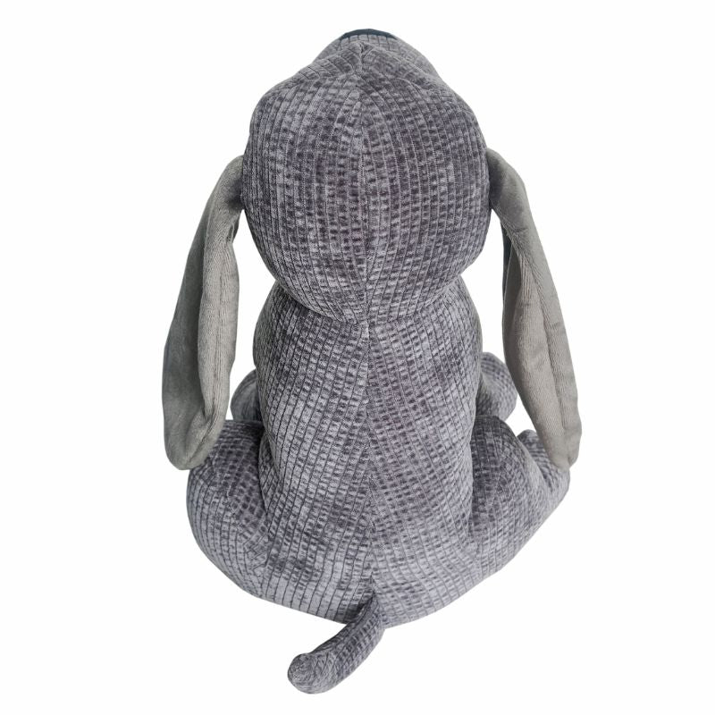 Grey Fabric Long-Eared Dog Door Stopper