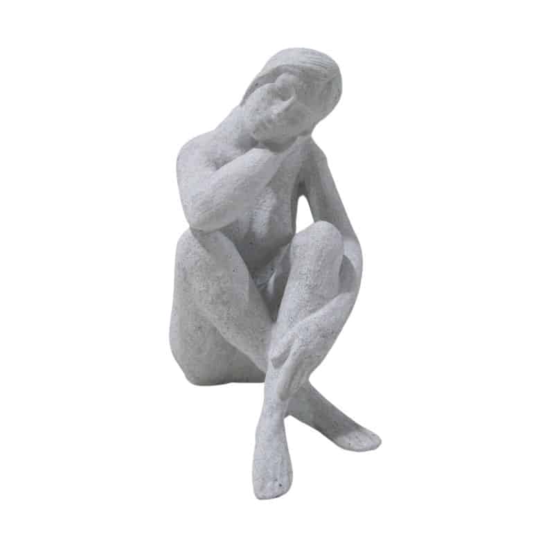 Lady Statue w/Hand on Shoulder 17x11x21cm