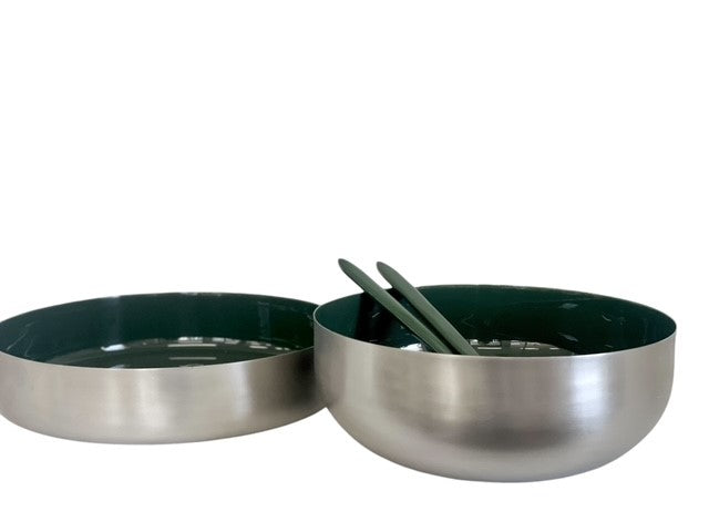 88C Enamelled Salad Bowl Forest 26Cm