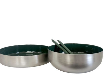 88C Enamelled Salad Bowl Forest 26Cm