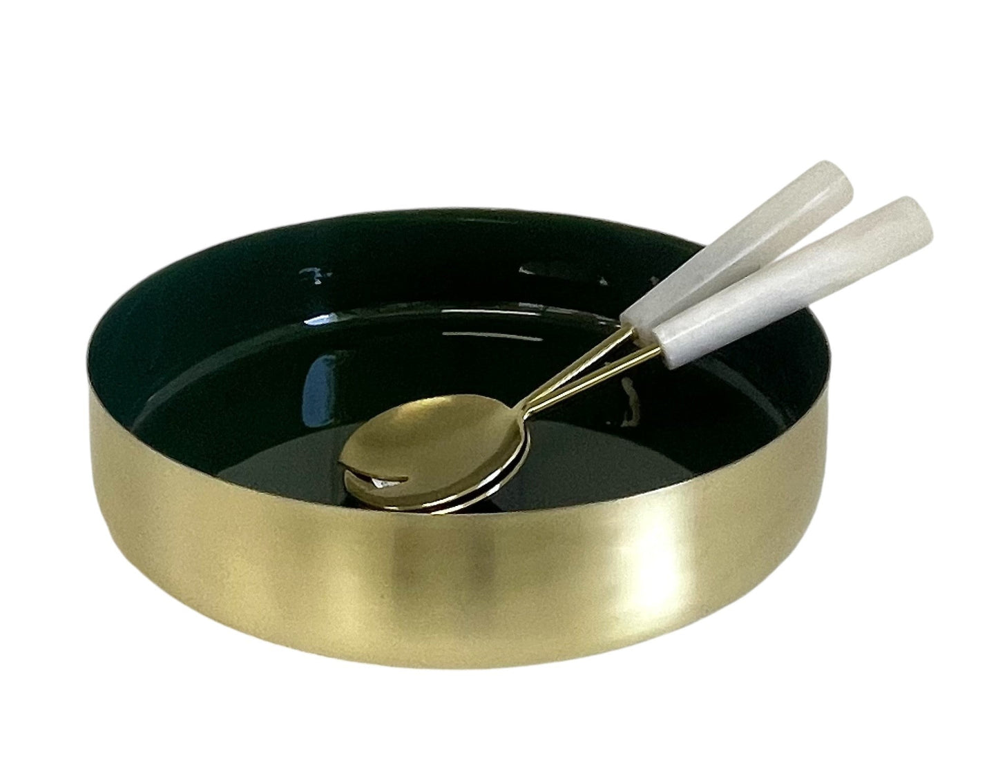 88E Gold/Forest Bowl Straight Edge 30Cm