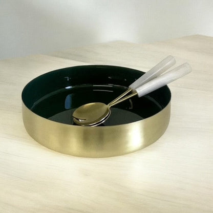 88E Gold/Forest Bowl Straight Edge 30Cm